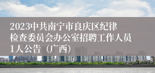 2023中共南宁市良庆区纪律检查委员会办公室招聘工作人员1人公告（广西）