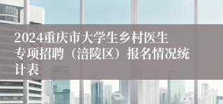 2024重庆市大学生乡村医生专项招聘（涪陵区）报名情况统计表