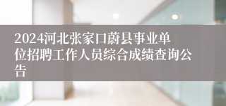 2024河北张家口蔚县事业单位招聘工作人员综合成绩查询公告