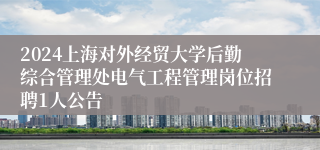 2024上海对外经贸大学后勤综合管理处电气工程管理岗位招聘1人公告