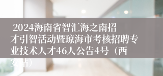  2024海南省智汇海之南招才引智活动暨琼海市考核招聘专业技术人才46人公告4号（西安站）