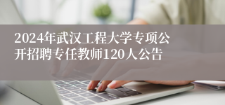 2024年武汉工程大学专项公开招聘专任教师120人公告