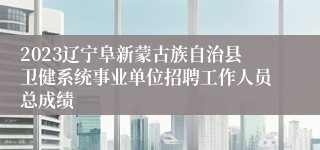 2023辽宁阜新蒙古族自治县卫健系统事业单位招聘工作人员总成绩