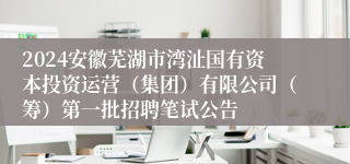 2024安徽芜湖市湾沚国有资本投资运营（集团）有限公司（筹）第一批招聘笔试公告