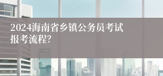 2024海南省乡镇公务员考试报考流程？