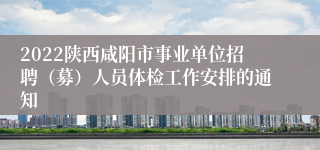 2022陕西咸阳市事业单位招聘（募）人员体检工作安排的通知