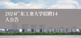 2024广东工业大学招聘14人公告