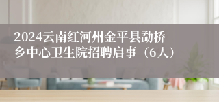 2024云南红河州金平县勐桥乡中心卫生院招聘启事（6人）