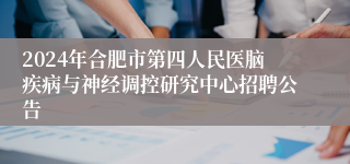 2024年合肥市第四人民医脑疾病与神经调控研究中心招聘公告