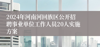 2024年河南河回族区公开招聘事业单位工作人员20人实施方案