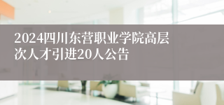 2024四川东营职业学院高层次人才引进20人公告