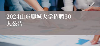 2024山东聊城大学招聘30人公告