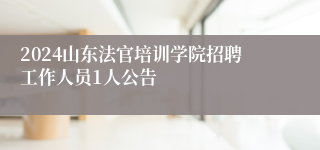 2024山东法官培训学院招聘工作人员1人公告