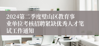 2024第二季度璧山区教育事业单位考核招聘紧缺优秀人才笔试工作通知