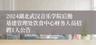 2024湖北武汉音乐学院后勤基建管理处饮食中心财务人员招聘1人公告