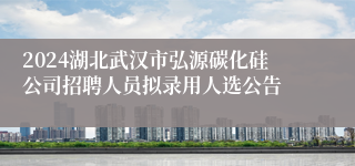 2024湖北武汉市弘源碳化硅公司招聘人员拟录用人选公告