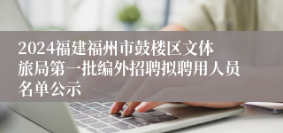 2024福建福州市鼓楼区文体旅局第一批编外招聘拟聘用人员名单公示