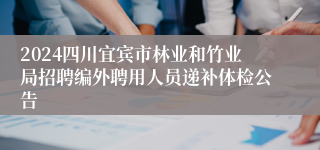 2024四川宜宾市林业和竹业局招聘编外聘用人员递补体检公告