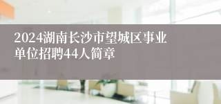 2024湖南长沙市望城区事业单位招聘44人简章