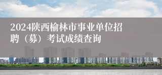 2024陕西榆林市事业单位招聘（募）考试成绩查询