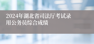 2024年湖北省司法厅考试录用公务员综合成绩