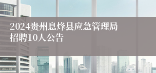 2024贵州息烽县应急管理局招聘10人公告