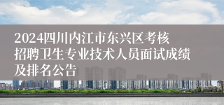 2024四川内江市东兴区考核招聘卫生专业技术人员面试成绩及排名公告