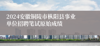 2024安徽铜陵市枞阳县事业单位招聘笔试原始成绩