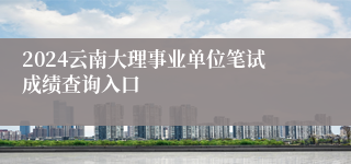 2024云南大理事业单位笔试成绩查询入口
