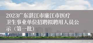 2023广东湛江市廉江市医疗卫生事业单位招聘拟聘用人员公示（第一批）