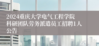 2024重庆大学电气工程学院科研团队劳务派遣员工招聘1人公告