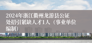 2024年浙江衢州龙游县公证处招引紧缺人才1人（事业单位编制）