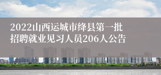 2022山西运城市绛县第一批招聘就业见习人员206人公告