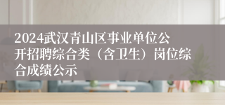 2024武汉青山区事业单位公开招聘综合类（含卫生）岗位综合成绩公示