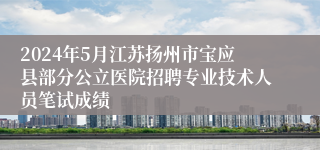 2024年5月江苏扬州市宝应县部分公立医院招聘专业技术人员笔试成绩
