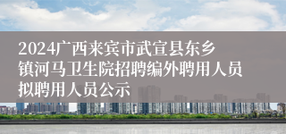 2024广西来宾市武宣县东乡镇河马卫生院招聘编外聘用人员拟聘用人员公示