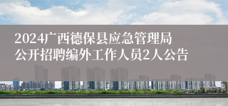 2024广西德保县应急管理局公开招聘编外工作人员2人公告