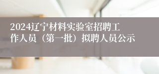 2024辽宁材料实验室招聘工作人员（第一批）拟聘人员公示