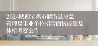 2024陕西宝鸡市麟游县应急管理局事业单位招聘面试成绩及体检考察公告