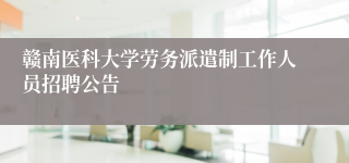 赣南医科大学劳务派遣制工作人员招聘公告
