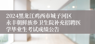 2024黑龙江鸡西市城子河区永丰朝鲜族乡卫生院补充招聘医学毕业生考试成绩公告