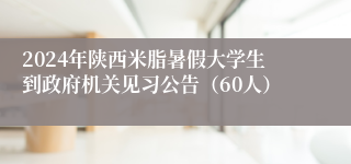 2024年陕西米脂暑假大学生到政府机关见习公告（60人）
