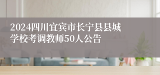 2024四川宜宾市长宁县县城学校考调教师50人公告