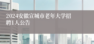 2024安徽宣城市老年大学招聘1人公告