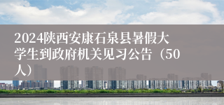 2024陕西安康石泉县暑假大学生到政府机关见习公告（50人）