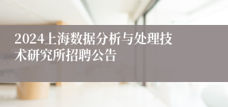 2024上海数据分析与处理技术研究所招聘公告