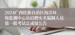 2024广西壮族自治区海洋环境监测中心站招聘实名编制人员第一批考试总成绩公告