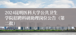2024昆明医科大学公共卫生学院招聘科研助理岗位公告（第二批）