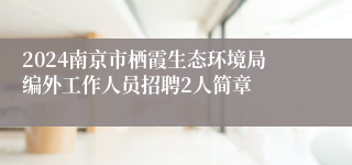 2024南京市栖霞生态环境局编外工作人员招聘2人简章