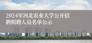 2024年河北农业大学公开招聘拟聘人员名单公示
